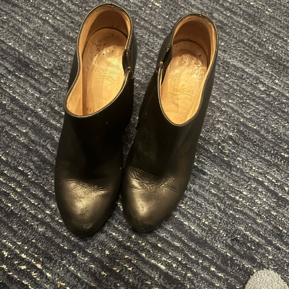 Black Leather Ankle Boots